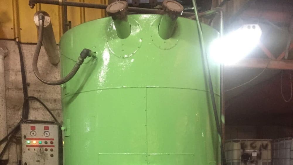 Recycling vessel at the Mata plant